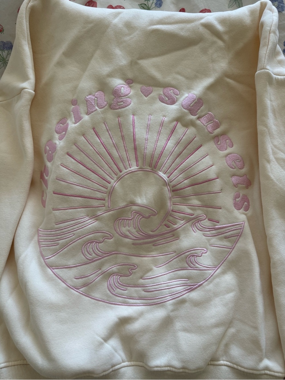 Limited edition PPP x Amare 'Chasing Sunsets' Hoodie Jacket - Pink Stitching